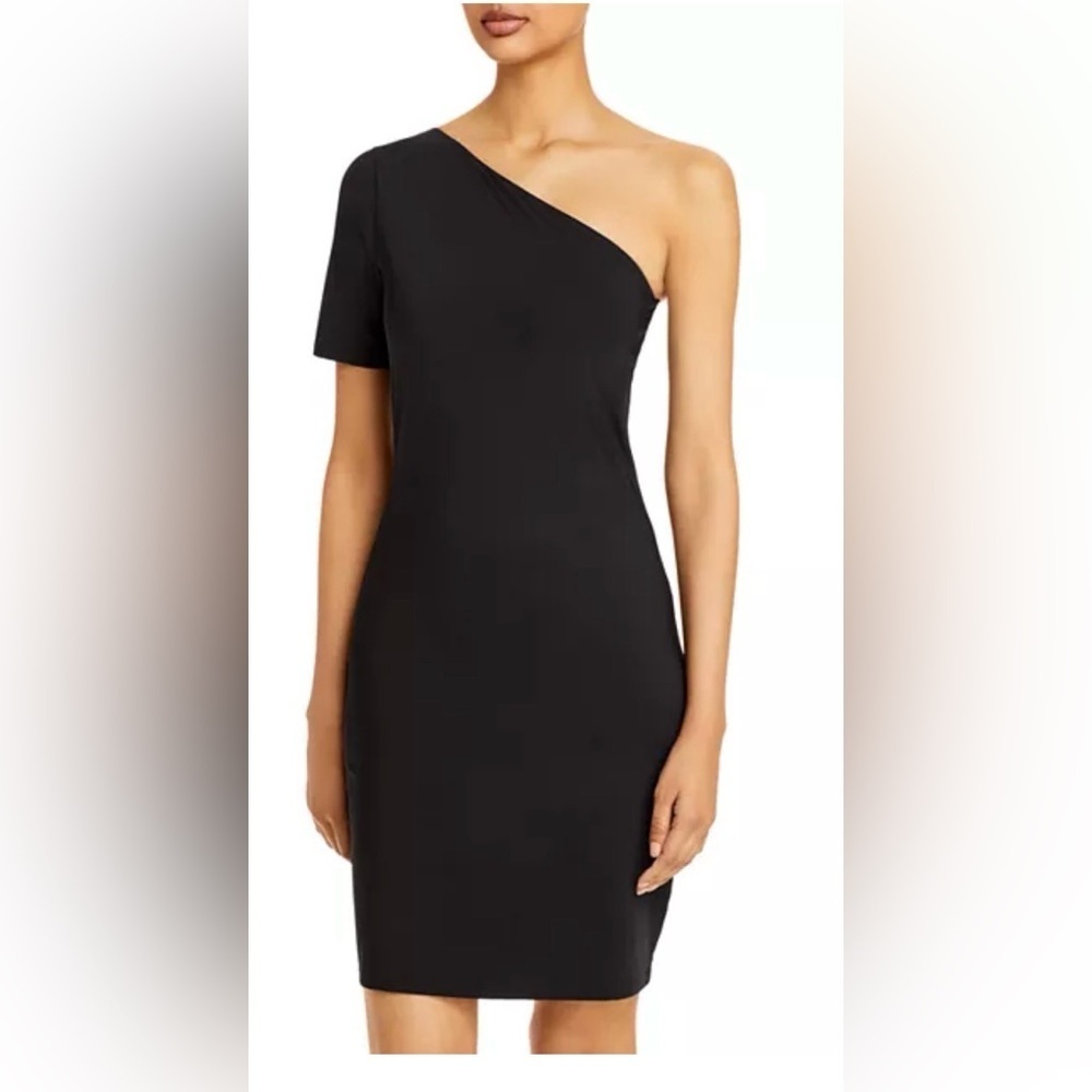 Theory One Shoulder Mini Dress NWT L